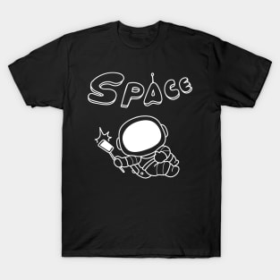 Sweet space astronaut makes selfie T-Shirt